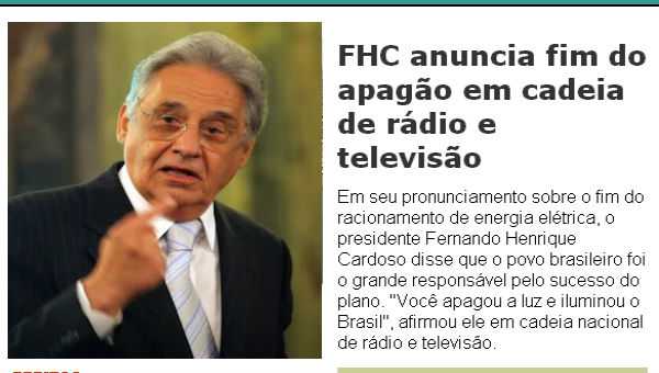 O Planejamento Energetico De Fhc Voce Apagou A Luz E Iluminou O Brasil Tijolaco