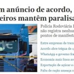 Crise dos caminhoneiros diminui na mídia e segue na estrada