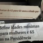Bolsonaro cede a 60 anos para aposentadas. Concessões seguirão...