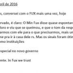 Moro, no Telegram: "In Fux we trust"