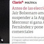 Bolsonaro, o "estadista" entra de sola na política dos vizinhos