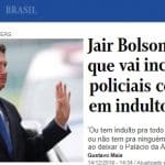 Bolsonaro insiste em indulto "personalizado" para policial assassino