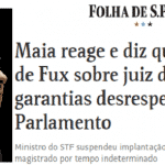 Reação de Maia a Fux indica conversa com Toffoli