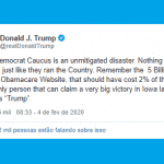 Trump proclama-se 'vencedor' do 'caucus' democrata que deu chabu