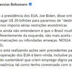 Bajulador de Trump, Bolsonaro chama de 'suborno' oferta de US 20 bi para Amazonia