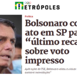 Bolsonaro finge que é Barroso o problema, não o golpismo