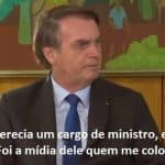 'Carluxo' me botou aqui, diz Jair Bolsonaro